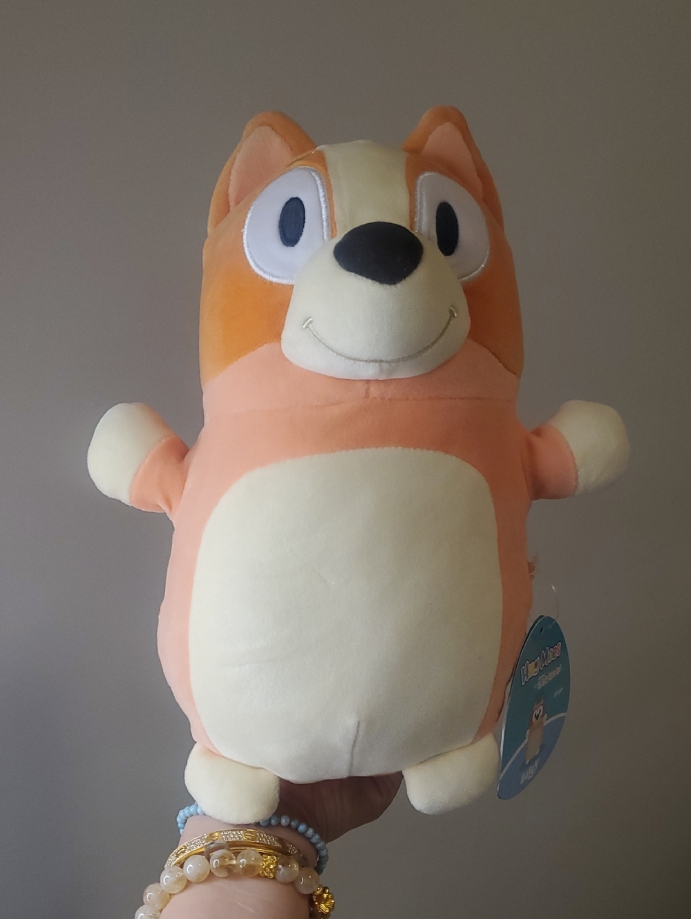 Official Bluey Bingo Orange Plush Toy with White Tag Detail